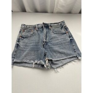 Pistola Women Light Wash Denim High Rise Raw Hem Cutoff Shorts Size 28 P4040RLP